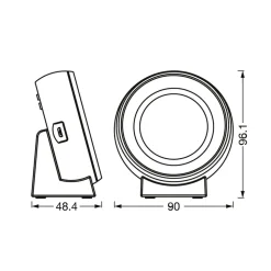 OSRAM LED-batteridrevet natlampe NIGHTLUX CLOCK, hvid, ur, CCT