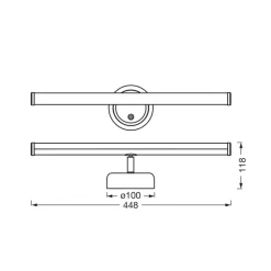OSRAM LED-batteridrevet væglampe NIGHTLUX STICK, sort, touchdim