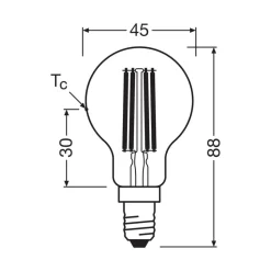 OSRAM LED Filament E14 2,2W 2700K 470lm 2-pak