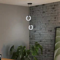 OSRAM LED-hængelampe Decor Circle, 2 lyskilder, CCT, sort
