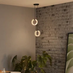 OSRAM LED-hængelampe Decor Circle, 2 lyskilder, CCT, sort