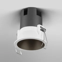 OSRAM LED-indbygningsspot TWIST, hvid/sort, 840, Ø 7 cm metal
