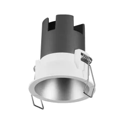 OSRAM LED-indbygningsspot TWIST, hvid/sølv, 840, Ø 7 cm, metal