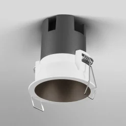 OSRAM LED-indbygningsspot TWIST, hvid/sort, 830, Ø 7 cm metal