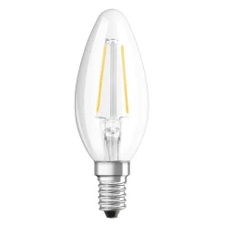OSRAM LED kertepære E14 2,8W 827 dæmpbar klar