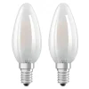 OSRAM LED-kertepære E14 4W varmhvid, sæt med 2 stk