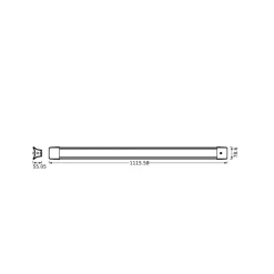 OSRAM LED-kontorhængelampe OFFICE LINE, længde 112 cm hvid afbryder