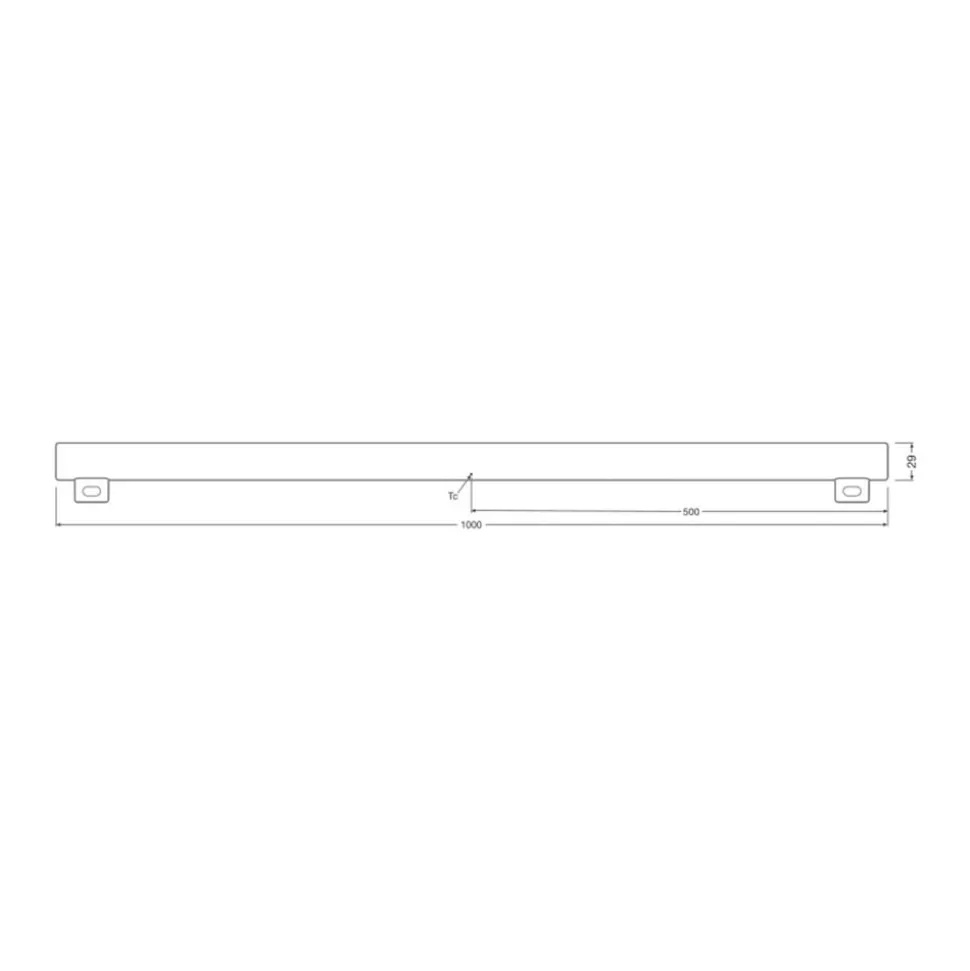OSRAM LED-linjepære S14s 9,9 W rørpære 2.700K 100cm mat dæmpbar