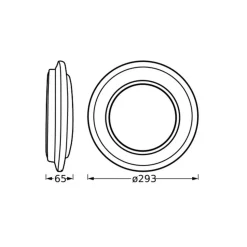 OSRAM LED-loftlampe ORBIS BERLIN, sort Ø 30 cm metal