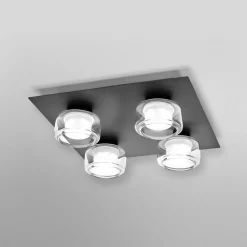 OSRAM LED-loftlampe ORBIS FLAME, sort, 4 lyskilder, CCT IP44