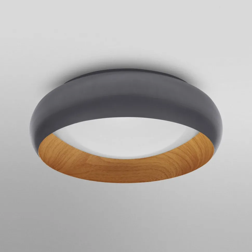 OSRAM LED-loftlampe ORBIS LIVIA, Ø 30 cm, grå, metal, dæmpbar