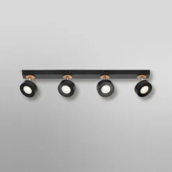 OSRAM LED-loftspot PLUTO, sort, 4 spots, 3.000 K