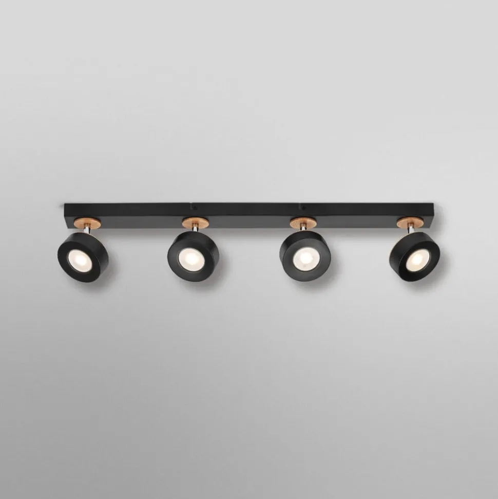 OSRAM LED-loftspot PLUTO, sort, 4 spots, 3.000 K