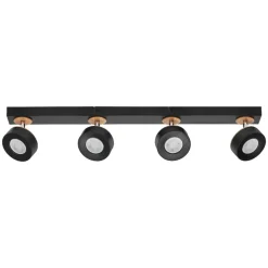 OSRAM LED-loftspot PLUTO, sort, 4 spots, 3.000 K