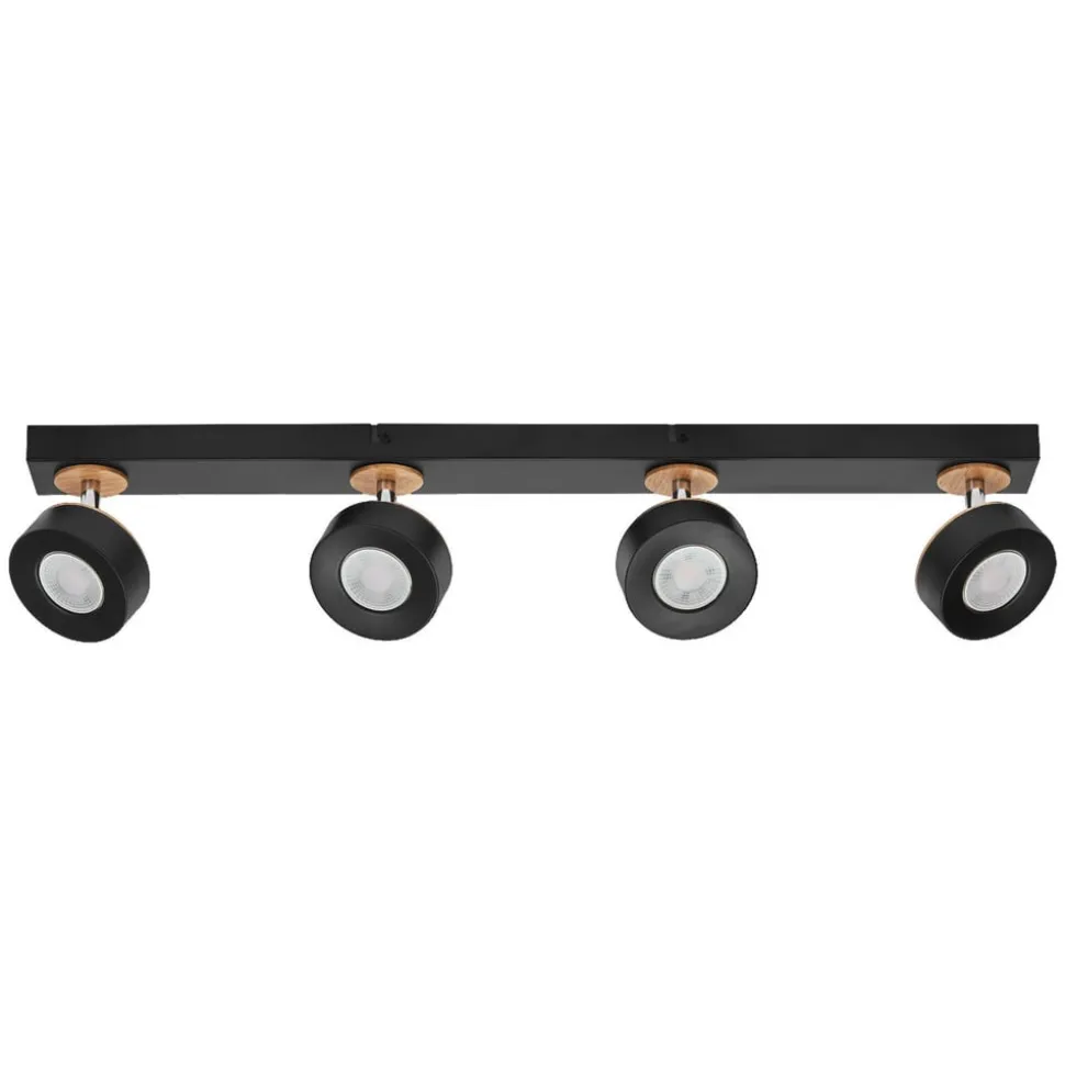 OSRAM LED-loftspot PLUTO, sort, 4 spots, 3.000 K