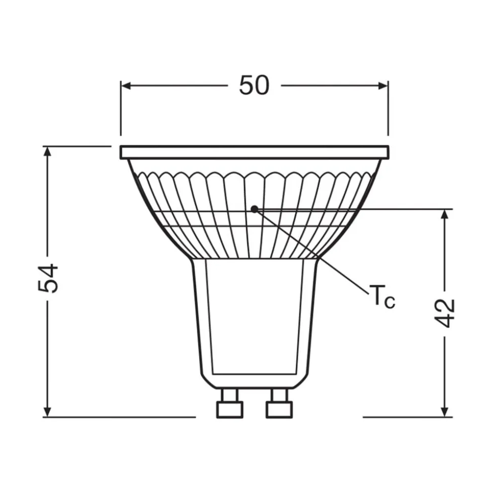 OSRAM LED PAR16 reflektorpære GU10 2,5W 100° 4,000K 3-pak
