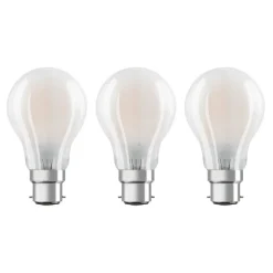 OSRAM LED-pære B22d Classic 827 6,5W 3'er sæt