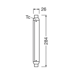 OSRAM LED-pærerør S15, S19, 28,4 cm, 7 W, 2.700 K