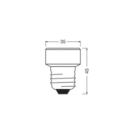 OSRAM LED-pære Star Flat E27 3,5W 2700K udskiftelig ring.