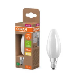 OSRAM LED-pære stearinlys mat E14 1,2W 2700K 255lm