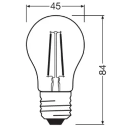 OSRAM LED-pære Tropfen P45, E27 1 W glødetråd 2.700 K