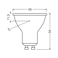 OSRAM LED-reflektorpære GU10 6,9W 120° 830 klar
