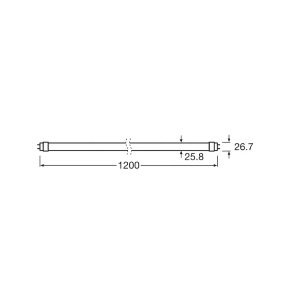 OSRAM LED-rørpære T8 10W energiklasse 840 120cm