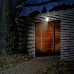 OSRAM LED-sensor-udendørs spotlampe ENDURA PRO FLOOD, grå, 15 W