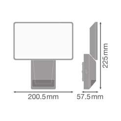 OSRAM LED-sensor-udendørs spotlampe ENDURA PRO FLOOD, hvid, 27 W
