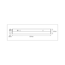OSRAM LED-sensor-underskabslampe LINEAR FLAT, 4.000 K sølv
