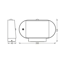 OSRAM LED-sensor-væglampe ENDURA STYLE SOLAR OVAL 20 cm 830
