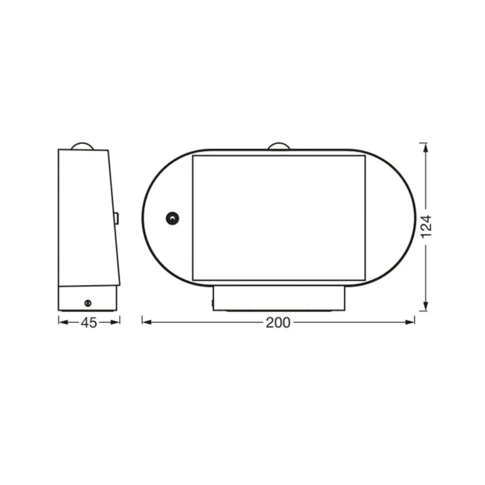 OSRAM LED-sensor-væglampe ENDURA STYLE SOLAR OVAL 20 cm 830