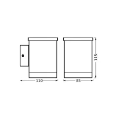 OSRAM LED-solcelle-udendørs væglampe ENDURA STYLE QUADRO, grafit