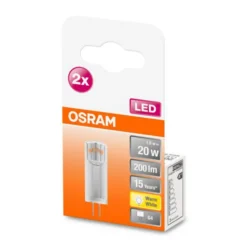 OSRAM LED-stiftsokkelpære G4 1,5W 2.700K klar 2-pak