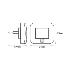 OSRAM LED-stikkontakt-natlampe LUNETTA HALL PIR-sensor hvid