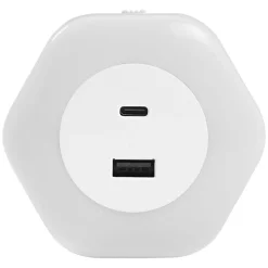 OSRAM LED-stikkontakt-natlampe LUNETTA HEXAGON, sensor, USB