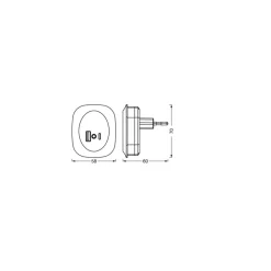 OSRAM LED-stikkontakt-natlampe LUNETTA EDGE, sort Sensor