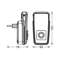 OSRAM LED-stikkontaktnattelys LUNETTA TORCH hvid Akku mobil