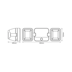 OSRAM LED-udendørs vægspot DOUBLE, sort 2 lyskilder, batteri