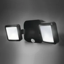 OSRAM LED-udendørs vægspot DOUBLE, sort 2 lyskilder, batteri