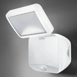 OSRAM LED-udendørs vægspot DOUBLE, 1 lyskilde, hvid, batteri