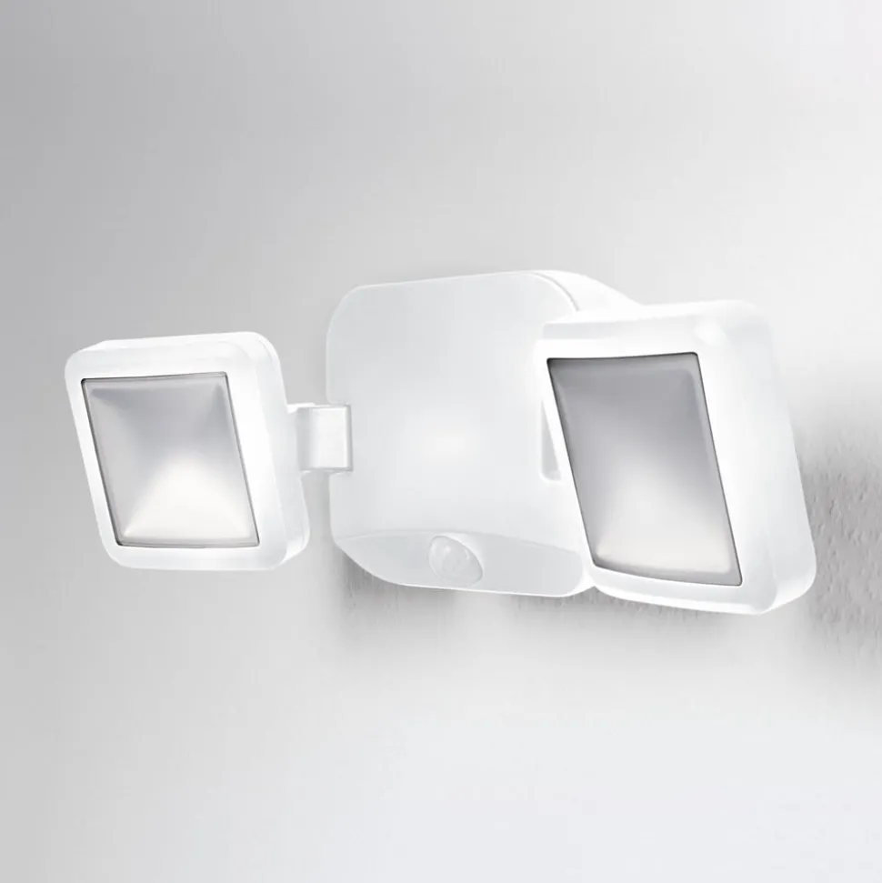 OSRAM LED-udendørs vægspot DOUBLE, 2 lyskilder, hvid, batteri