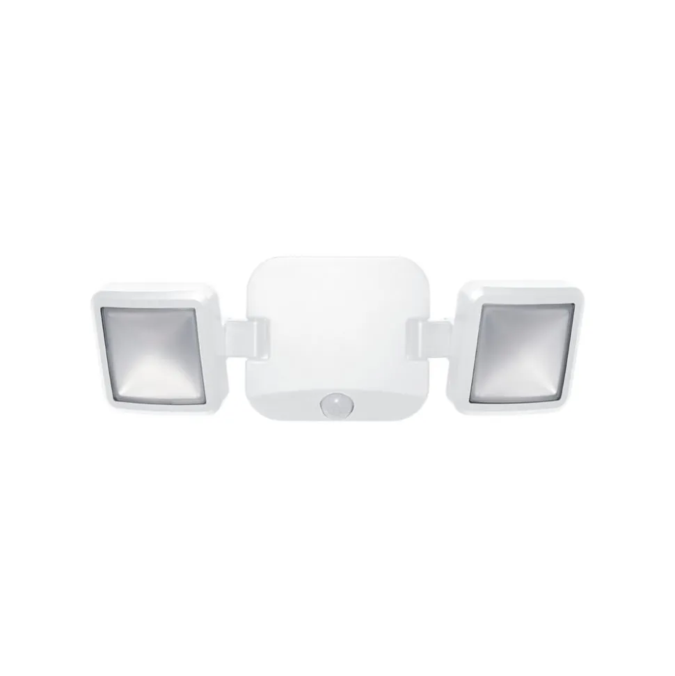 OSRAM LED-udendørs vægspot DOUBLE, 2 lyskilder, hvid, batteri
