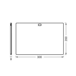 OSRAM LED-underskabsbelysning Panel 30 x 20 cm hvid CCT dæmpbar