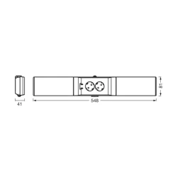 OSRAM LED-underskabsbelysning Socket hvid 3.000 K dæmpbar stikkontakter