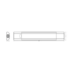 OSRAM LED-underskabsbelysning Linear Edge Sensor 30 cm sort CCT