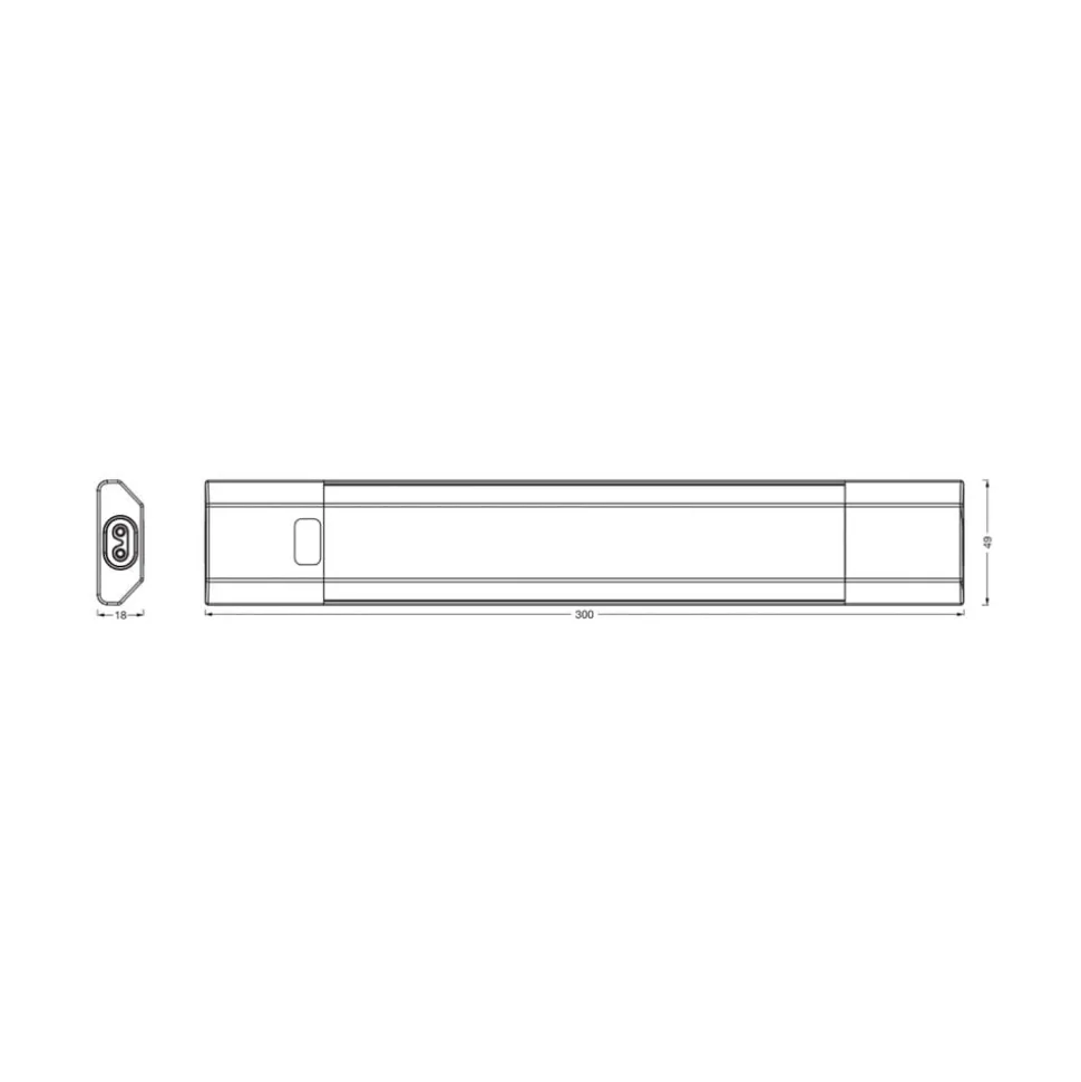 OSRAM LED-underskabsbelysning Linear Edge Sensor 30 cm sort CCT