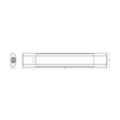 OSRAM LED-underskabsbelysning Linear Edge Sensor RGBW 30 cm sort
