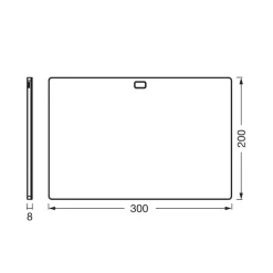 OSRAM LED-underskabsbelysning Panel 30 x 20 cm sort CCT dæmpbar