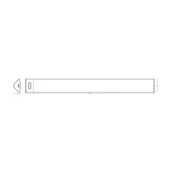 OSRAM LED-underskabsbelysning Linear Angle, sort, sensor, 35 cm